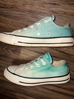 Converse Low Top Sneakers - Aqua Teal/White